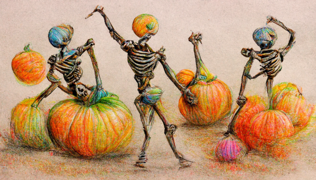 conduit_skeletons_dancing_with_pumpkins_colorful_pencil_sketch_d656b9b1-48ff-45a2-886b-239200d05564