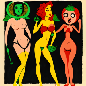 three_sexy_ladies_dressed_as_fruit__in_the_style_of_mike_mignola_Seed-5488923_Steps-50_Guidance-7.5-Large