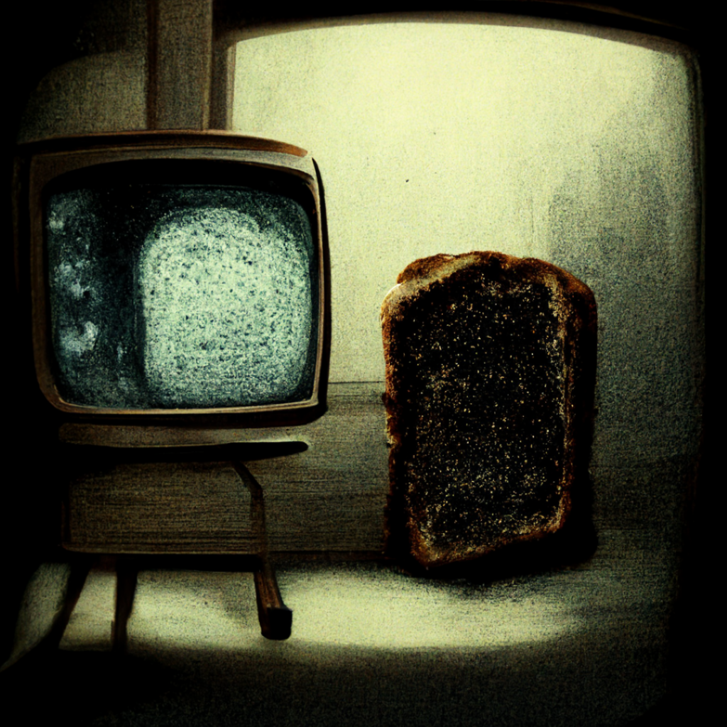 conduit_static_on_an_old_television_toast_bread_watching_it_in__26d66c15-ad3c-4174-b347-d99a684f8c6c