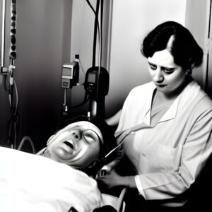 a_photograph_of_husband_getting_lobotomy_in_hospital__with_wife_to_the_side_smiling_Seed-4953522_Steps-25_Guidance-7.5