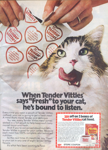Tender Vittles by twitchery cat food photo