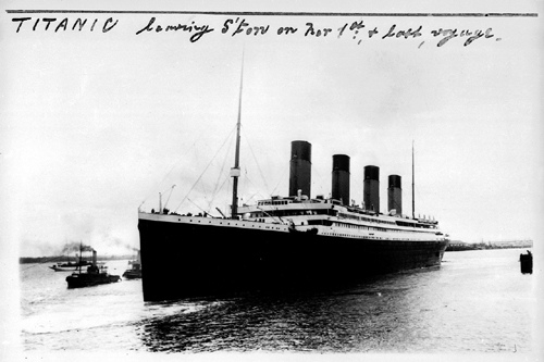 SS 'Titanic' leaving Southampton. by Royal Museums Greenwich the Titanic photo