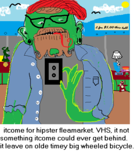 Itcome for hipster fleamarket